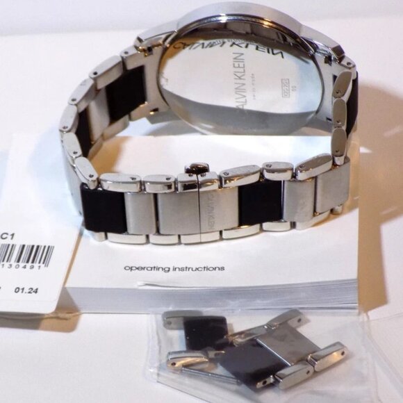 Calvin Klein Completion Men's Swiss Date Watch KAM211C1 Manual Tag Links Case - Picture 7 of 12